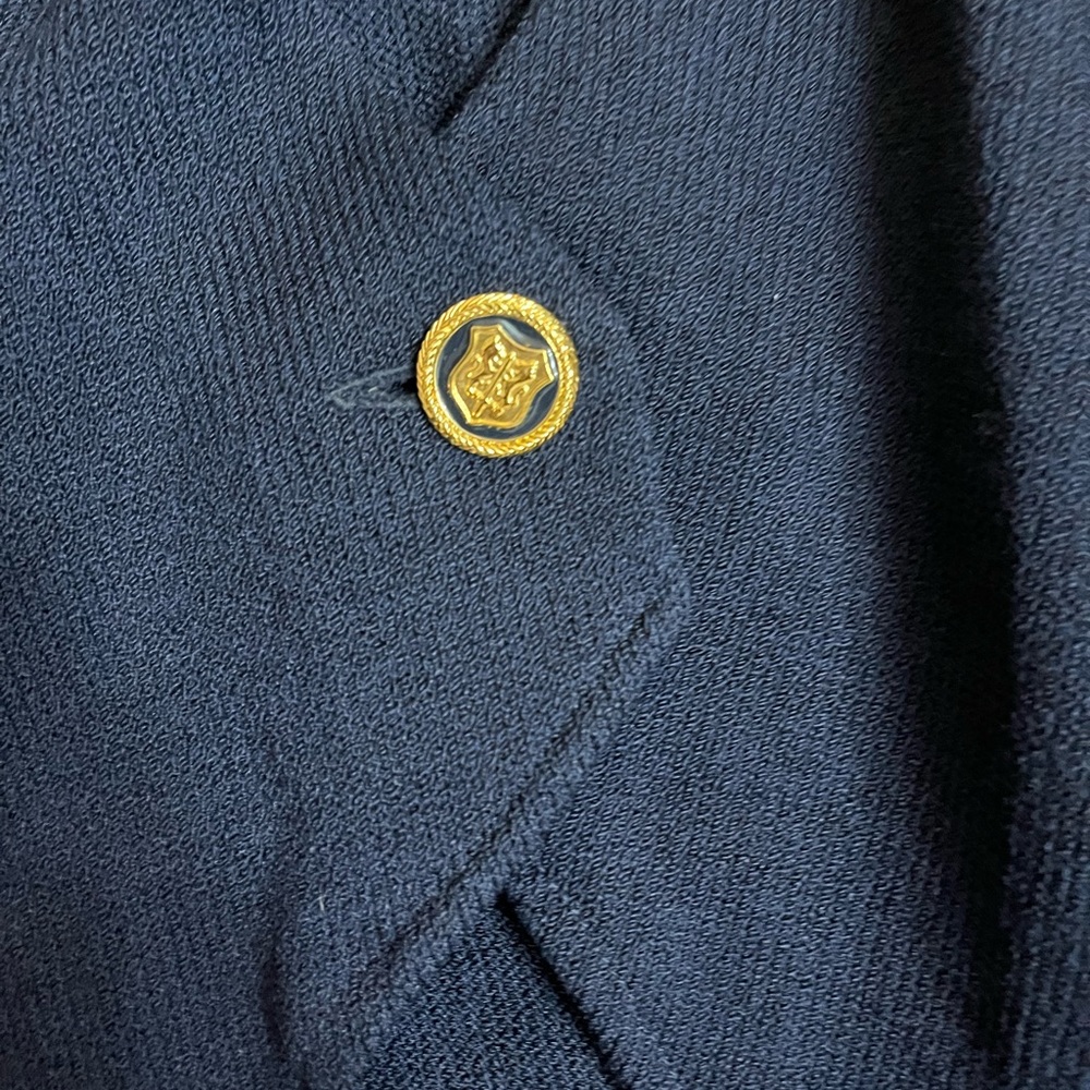 St John vintage rare find women’s nautical cardigan in navy. Size 8. - Picture 5 of 6
